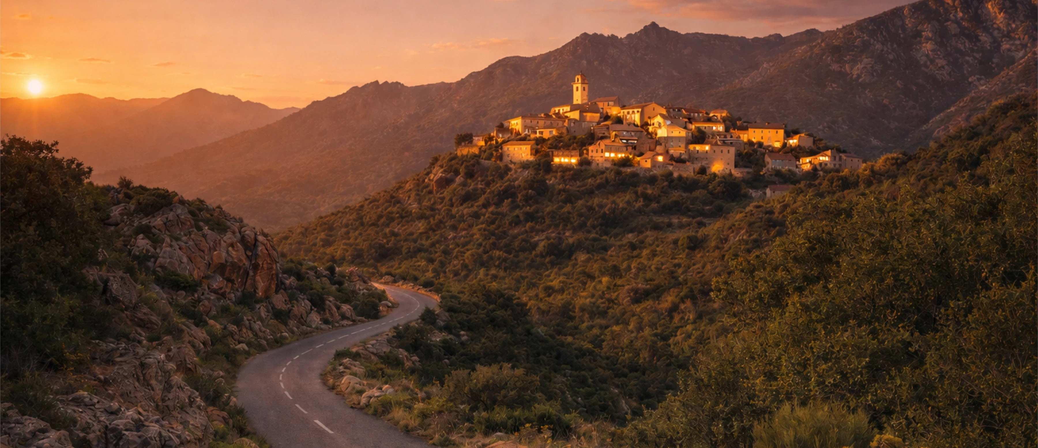 Cote corse entre mer et montagne