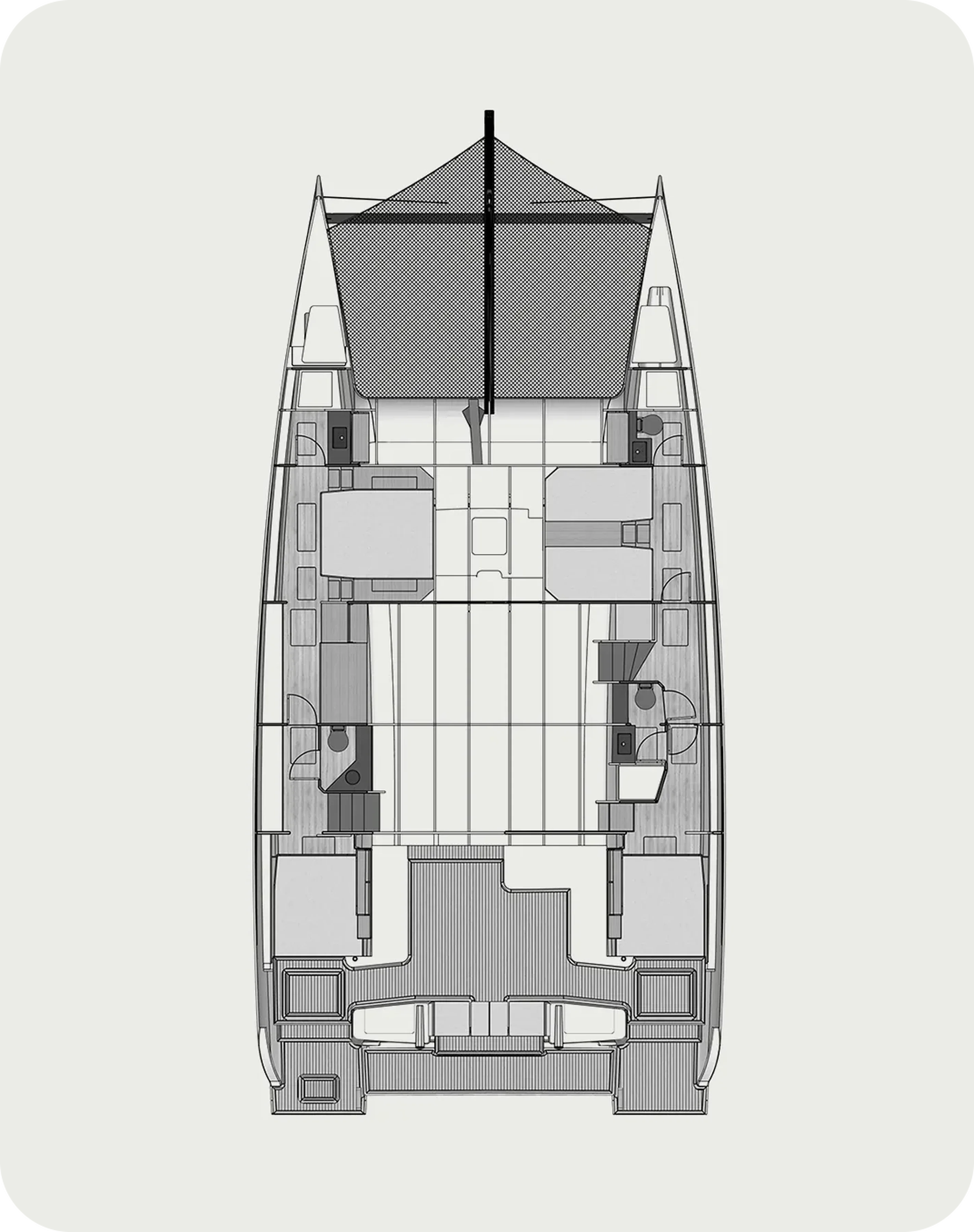 Catamaran Kinetic KC54, photo plan