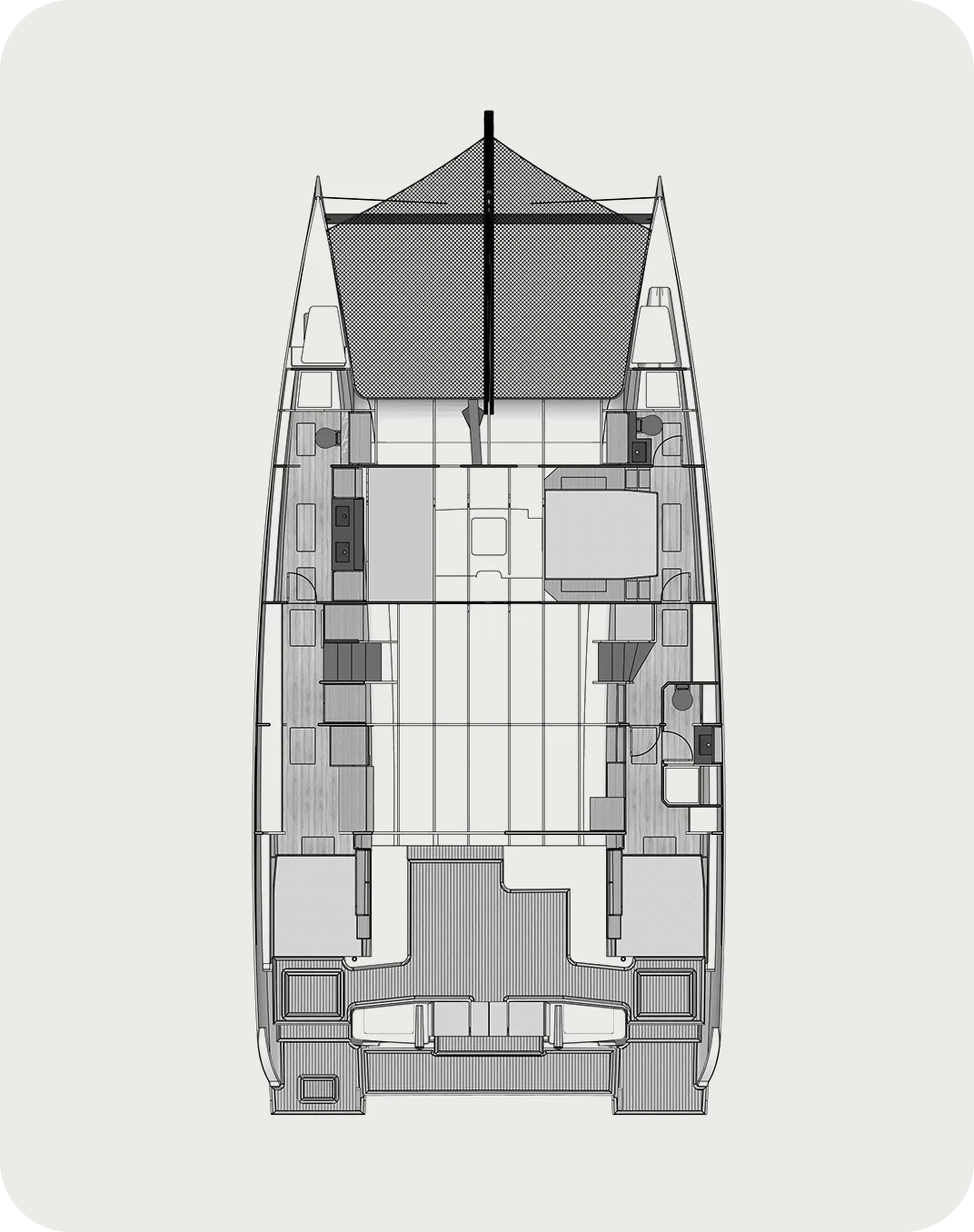 Catamaran Kinetic KC54, photo plan