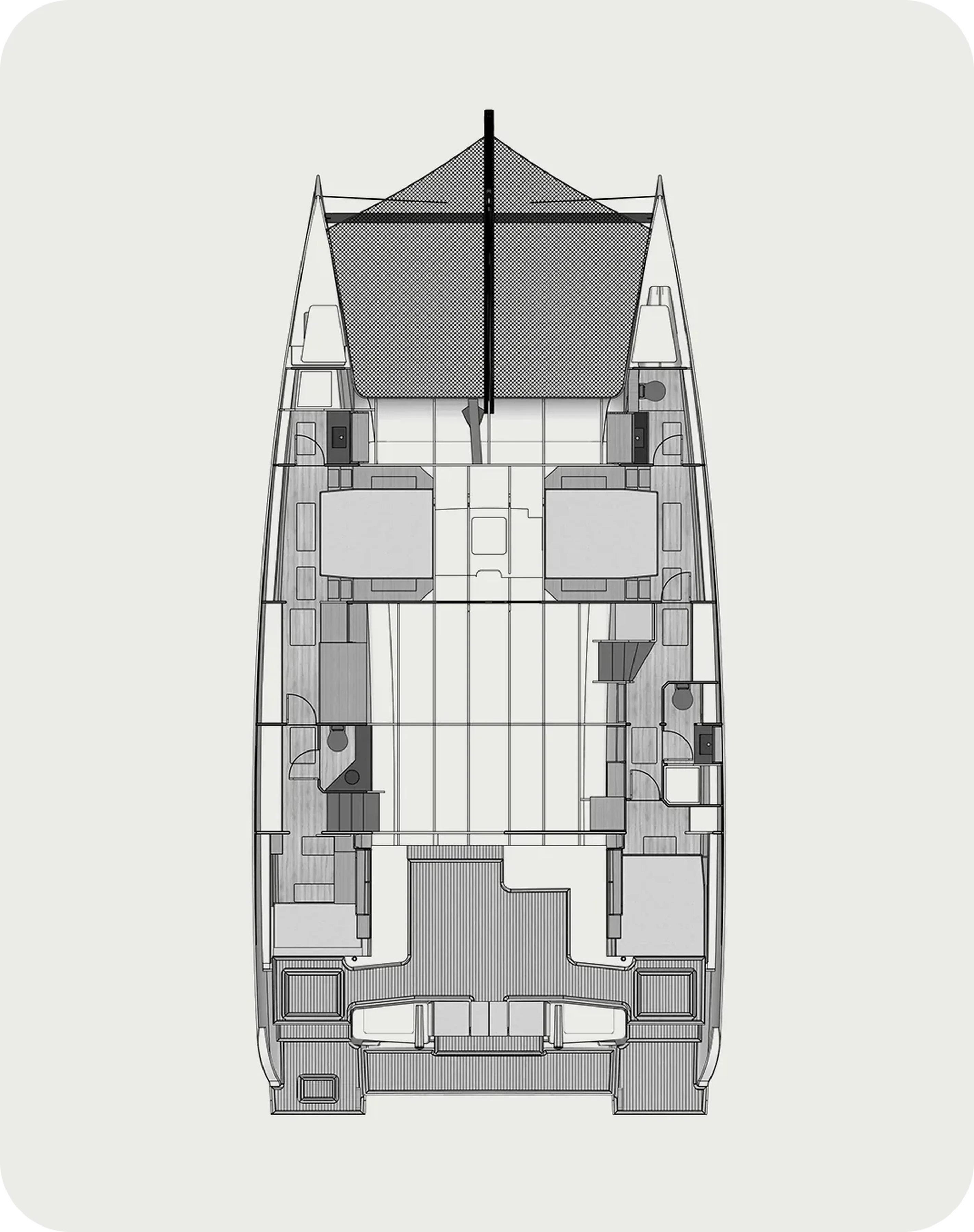 Catamaran Kinetic KC54, photo plan